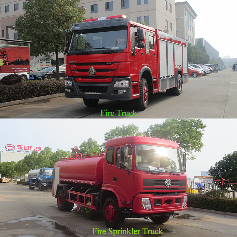 The difference between fire truck and fire sprinkler truck