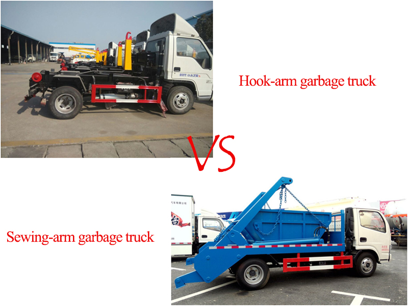 What are the advantages of hook-arm garbage truck over swing-arm garbage truck?